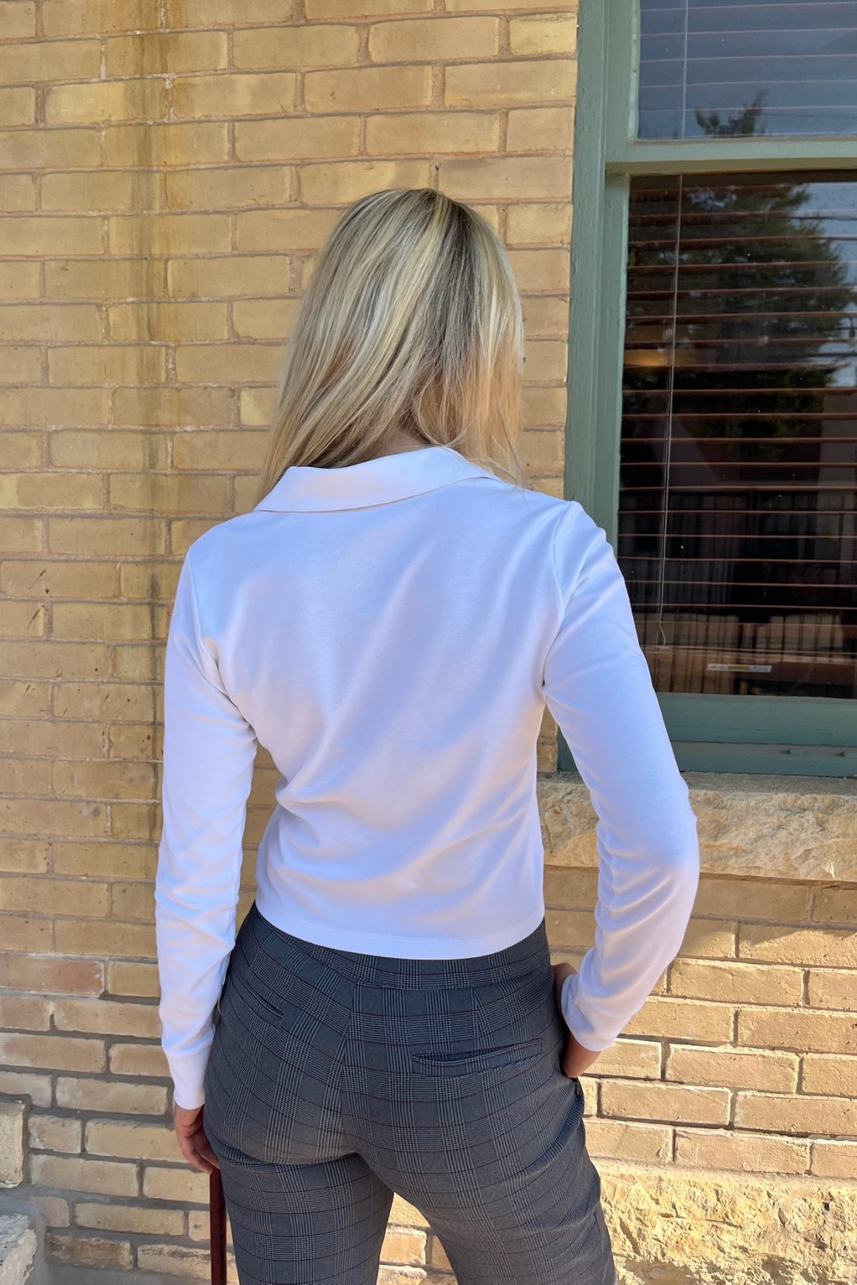 The Long Sleeve Button Up Tee
