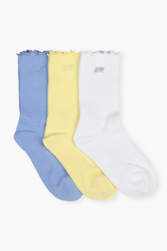 SM Lettuce Hem Sock 3-Pack