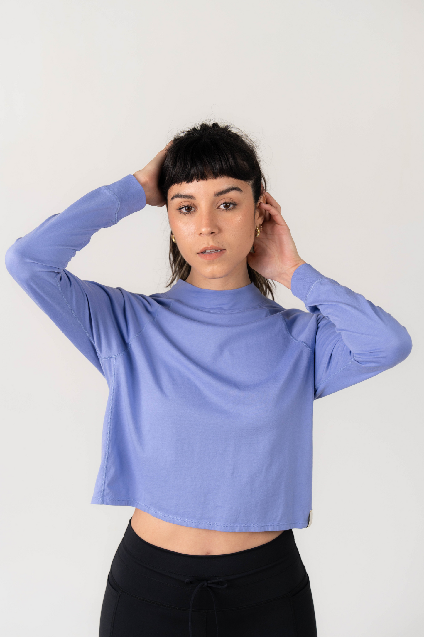 The Long Sleeve Mock Neck Tee