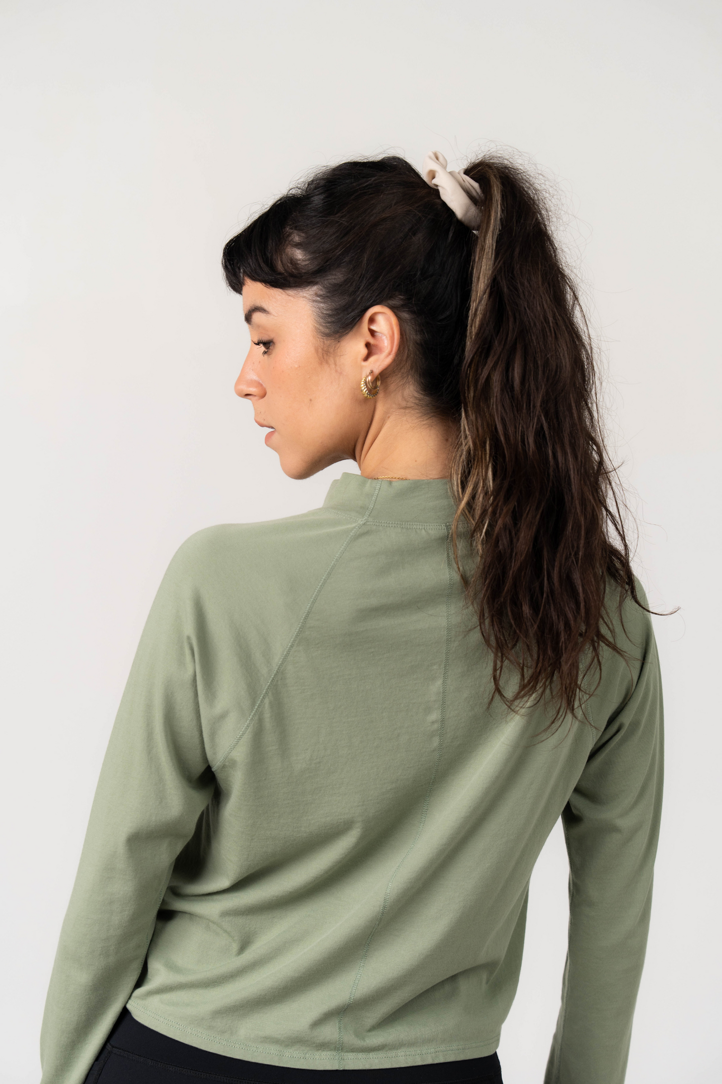 The Long Sleeve Mock Neck Tee