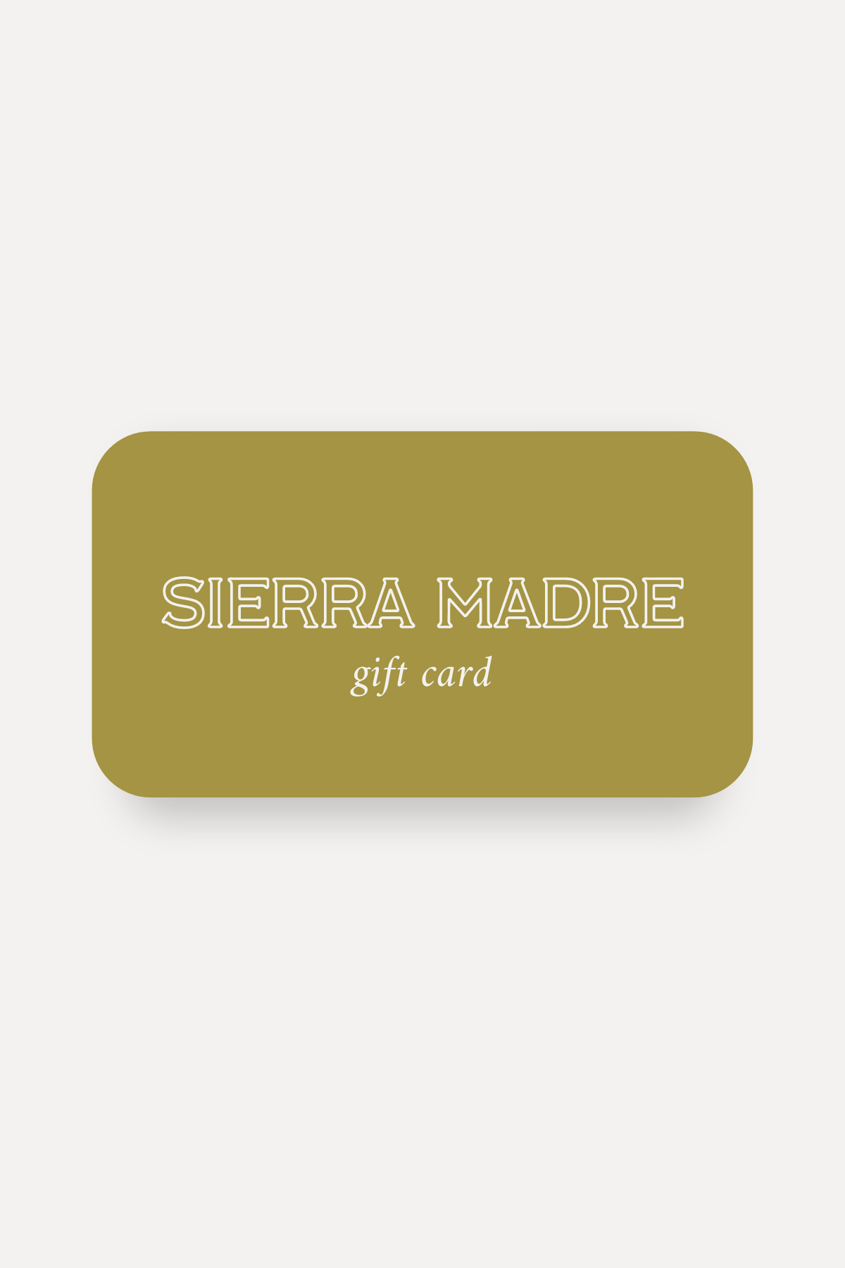 Sierra Madre Gift Card – Sierra Madre Golf